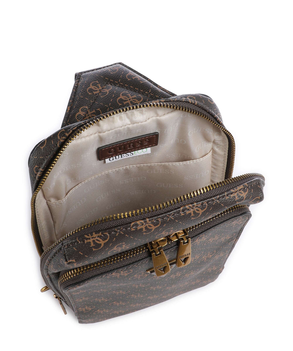 Guess Milano Sling bag brown/ochre/burgundy