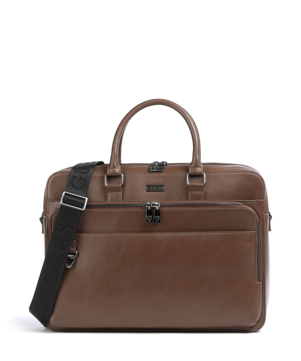 Guess Boston Briefcase dark oak
