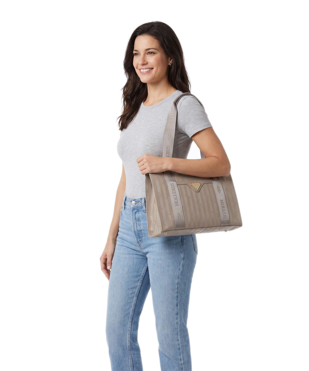 Maison Mollerus Vinerus Berlin Tote bag taupe grau