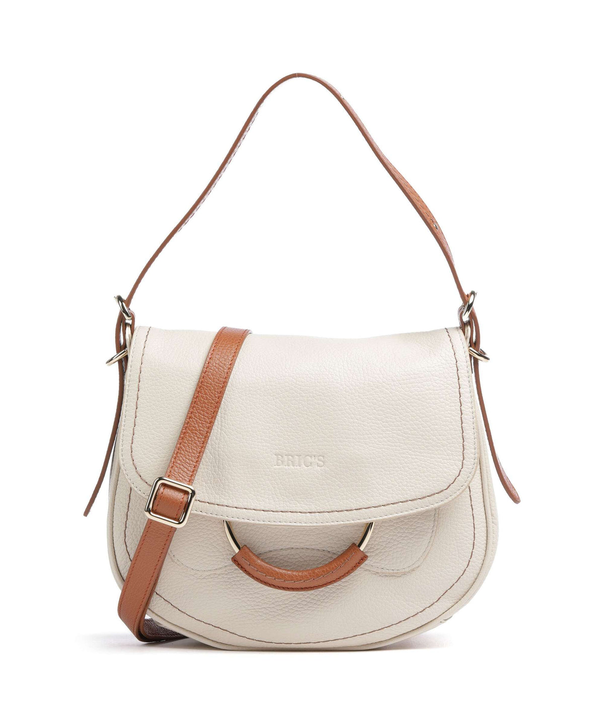 Brics Gondola Stella medium Shoulder bag cream/caramel
