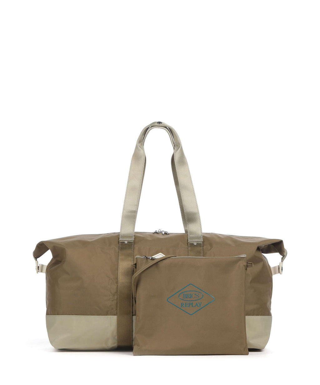 Brics Replay Sand Woo Weekend bag sand wood