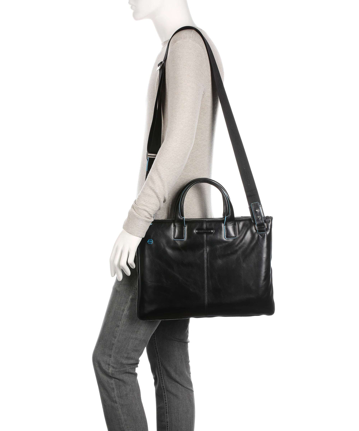 Piquadro Blue Square Briefcase nero