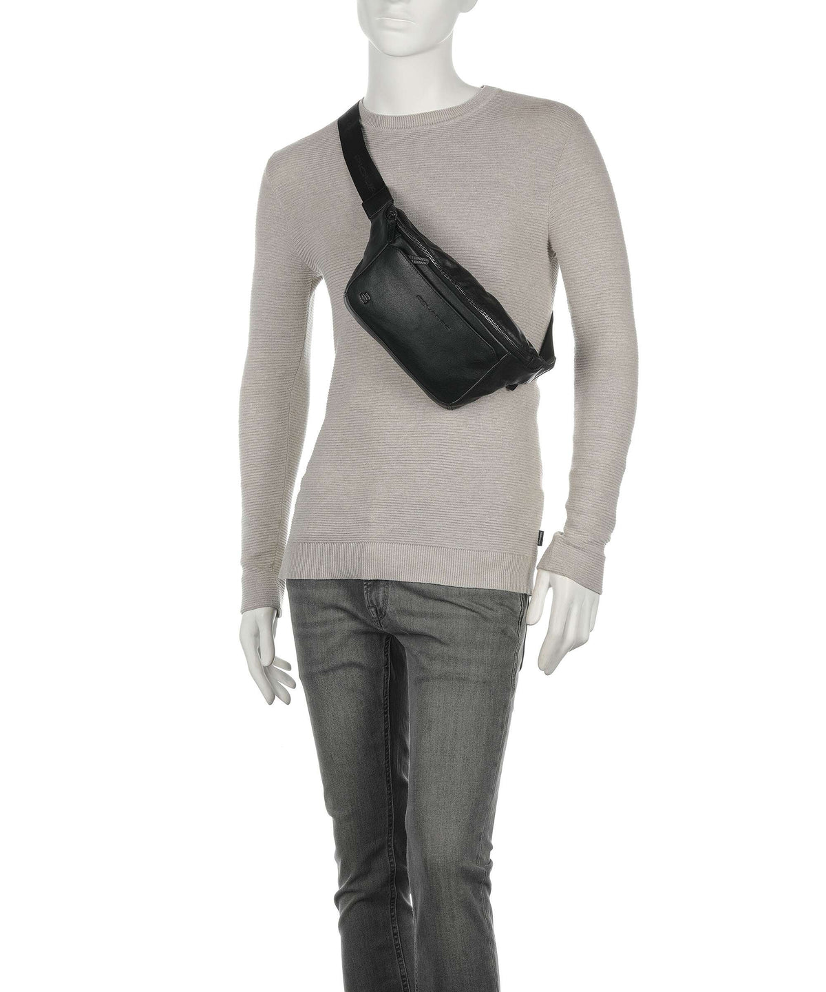 Piquadro Black Square Belt bag black