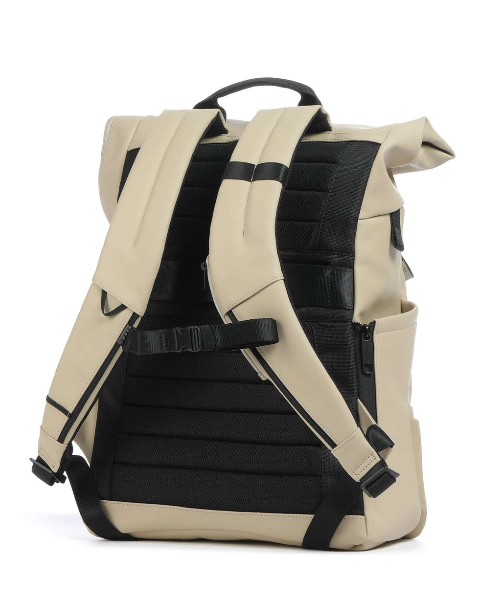 Piquadro Corner 2.0 Rolltop backpack beige