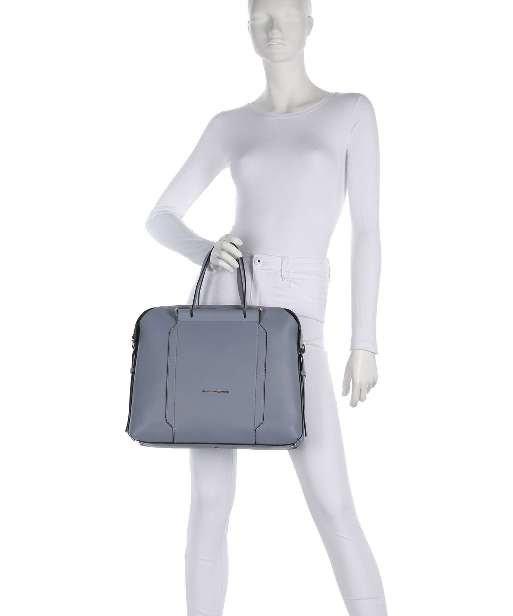 Piquadro Circle Briefcase light blue