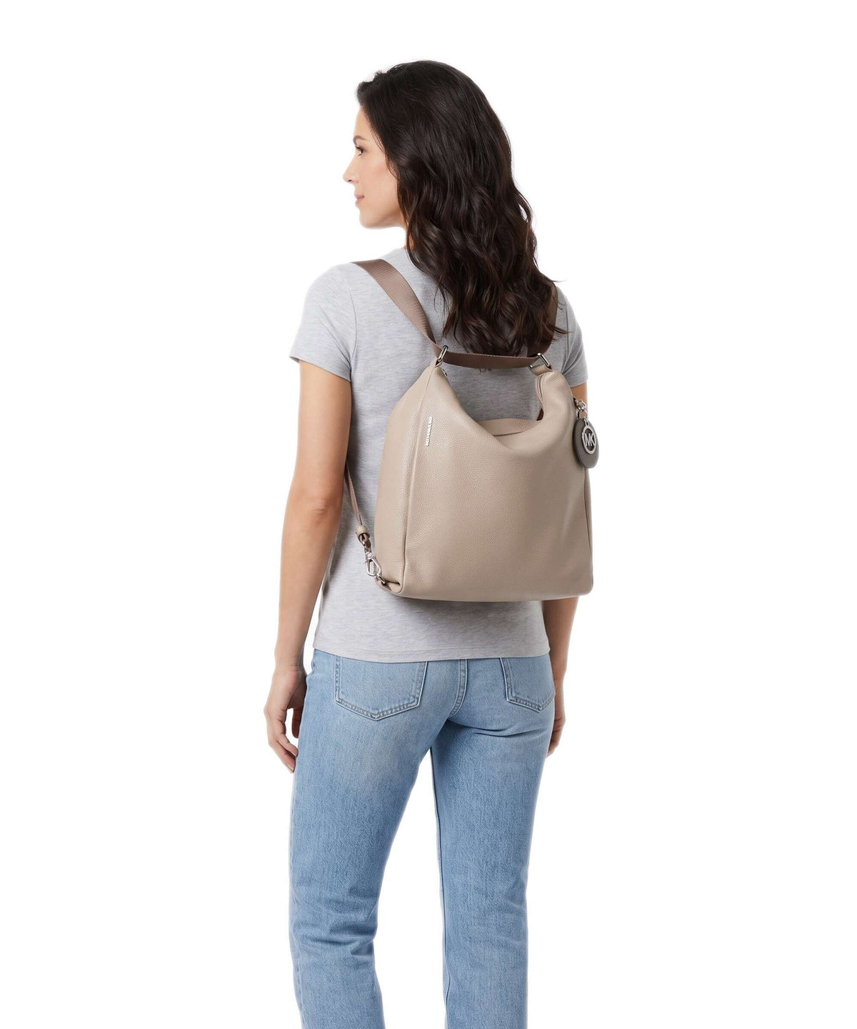 Mandarina Duck Mellow Leather Backpack bag warm taupe