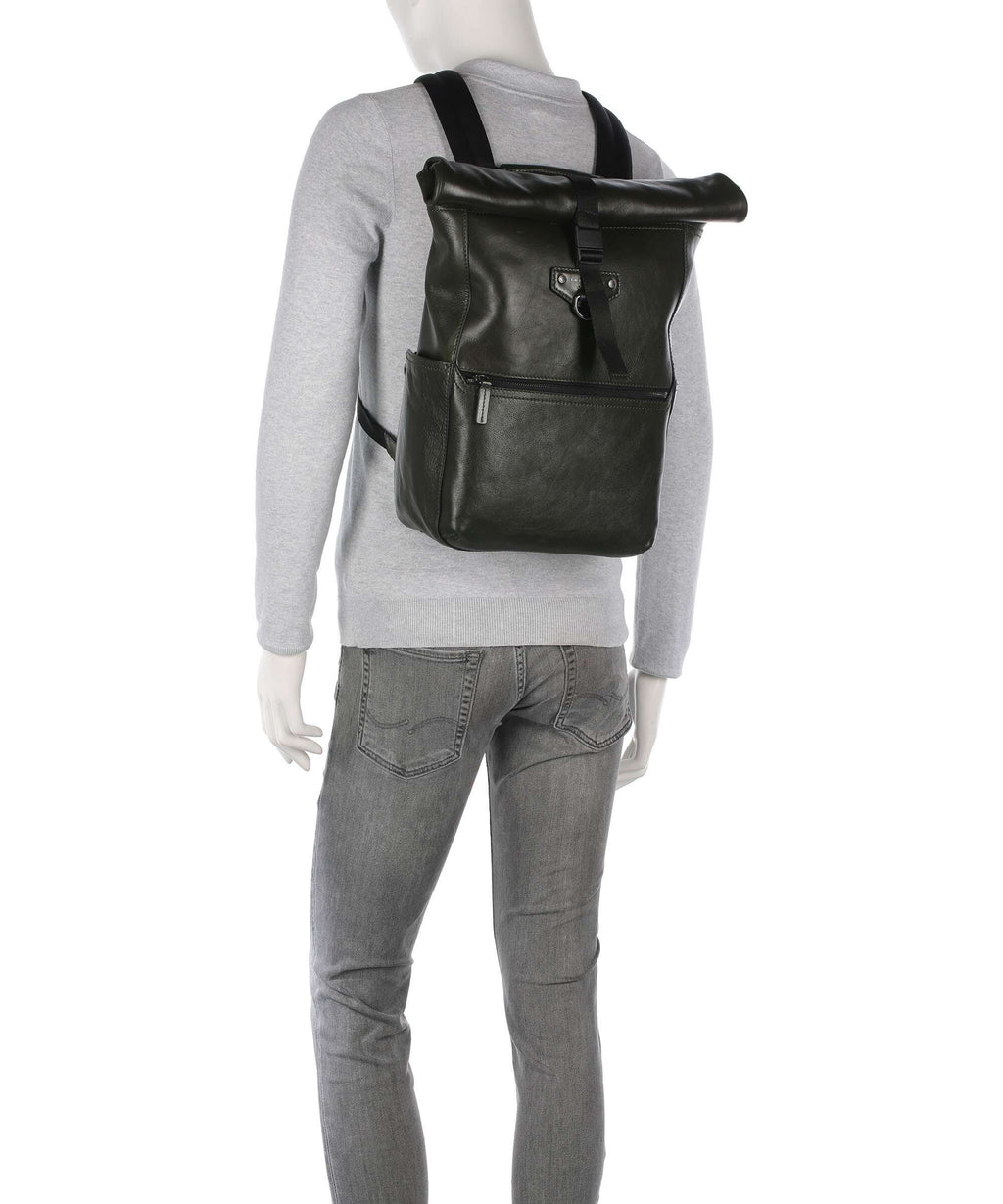 The Bridge Iacopo Rolltop backpack tirolo