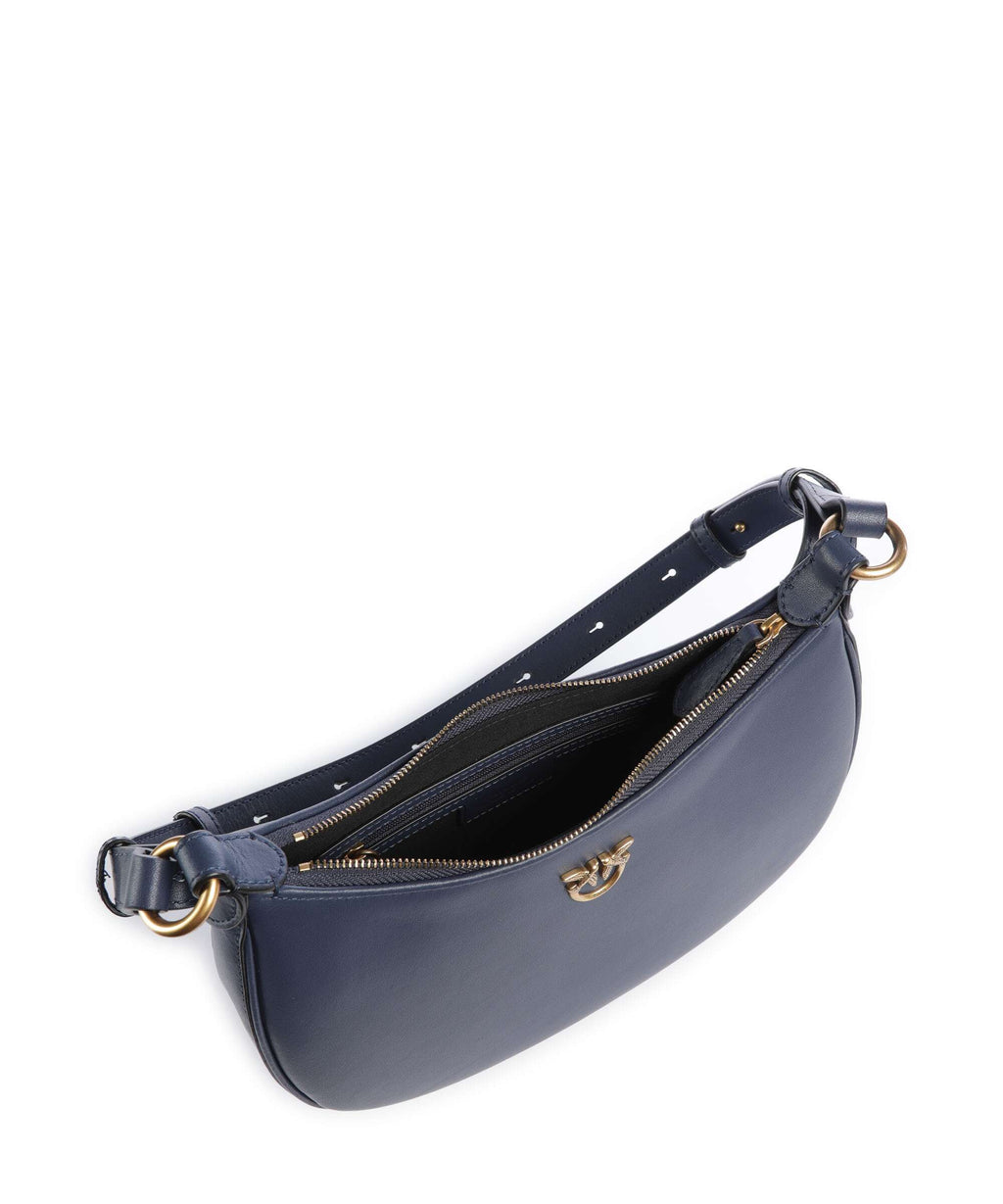 Pinko Half Moon Mini Shoulder bag blu indaco ombroso/antique gold