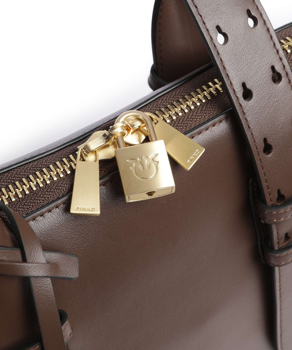 Pinko Handbag marrone castano/matt gold