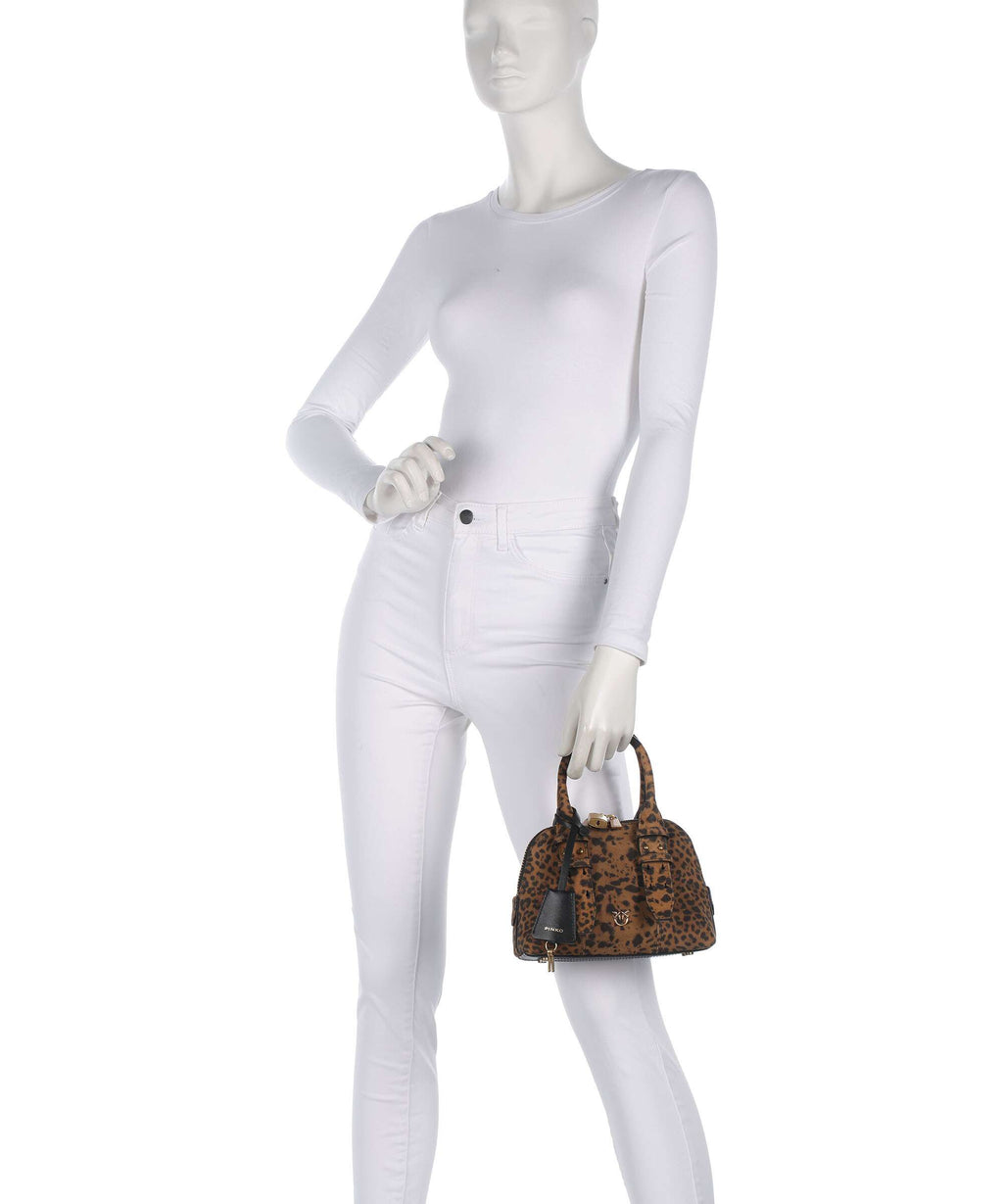 Pinko Bowling Mini Handbag maculato/marrone/antique gold
