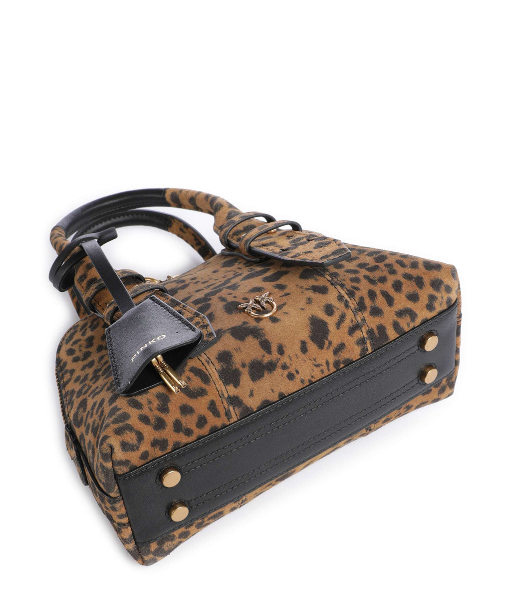 Pinko Bowling Mini Handbag maculato/marrone/antique gold