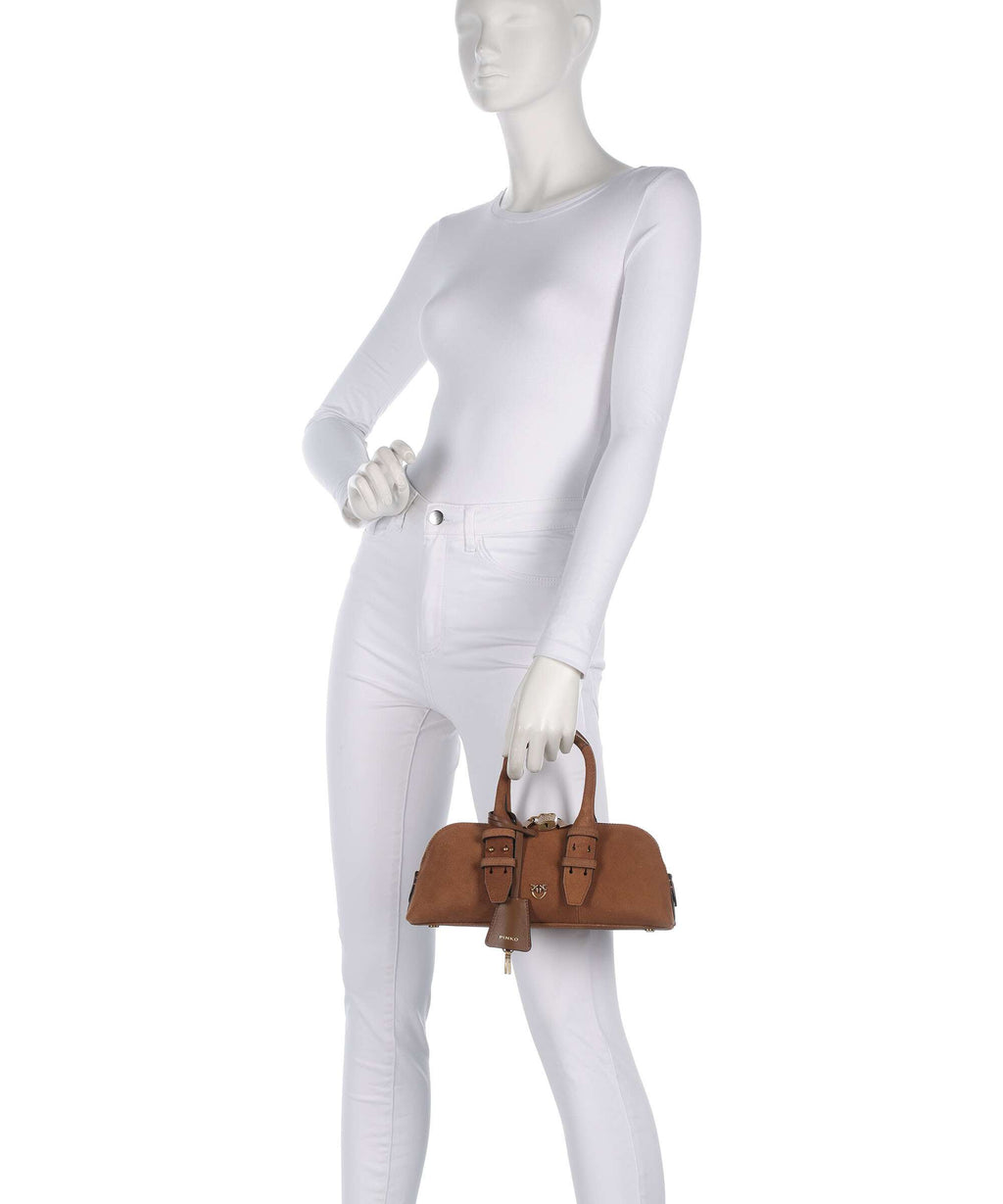 Pinko Bowling Horizontal Handbag marrone/leone/antique gold