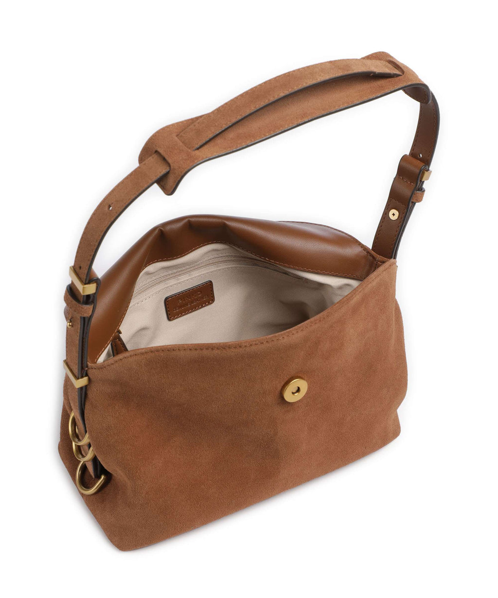 Pinko Saddle Horizontal Mini Shoulder bag marrone/leone/antique gold