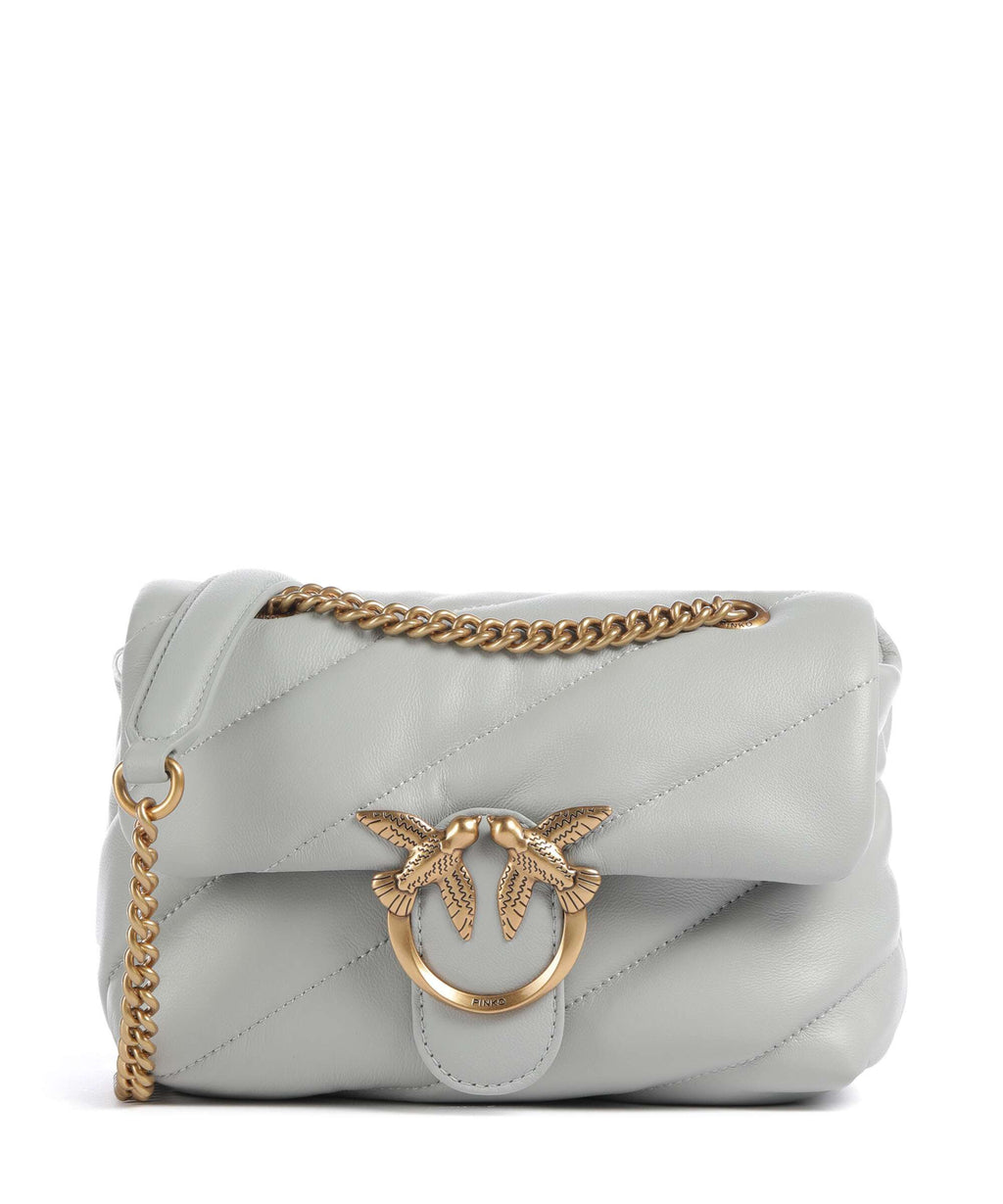 Pinko Love Puff Mini Shoulder bag grigio perla/antique gold