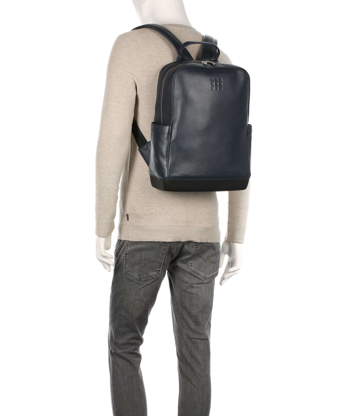 Moleskine Classic Leather Backpack sapphire blue