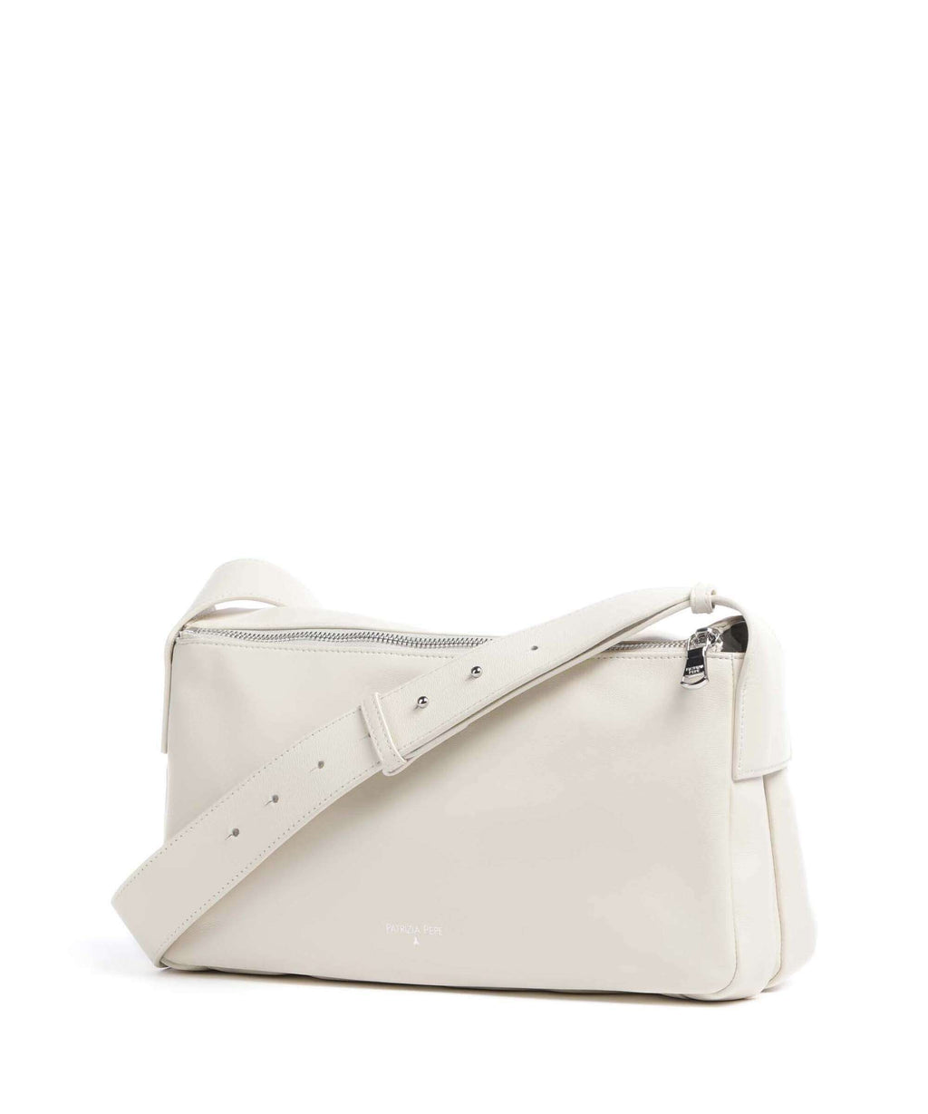 Patrizia Pepe Reverse Crossbody bag offwhite