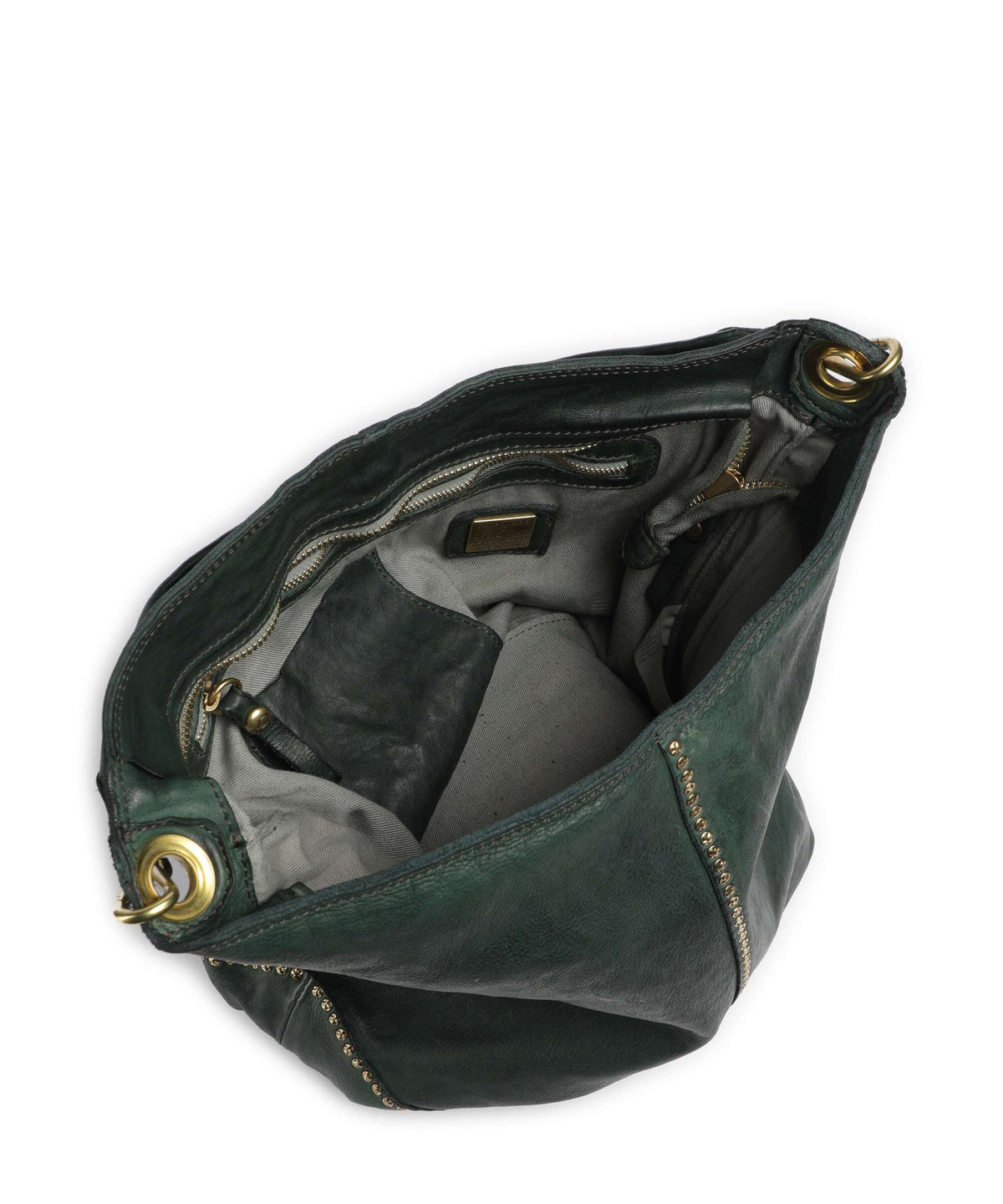 Campomaggi Hobo bag green bottle