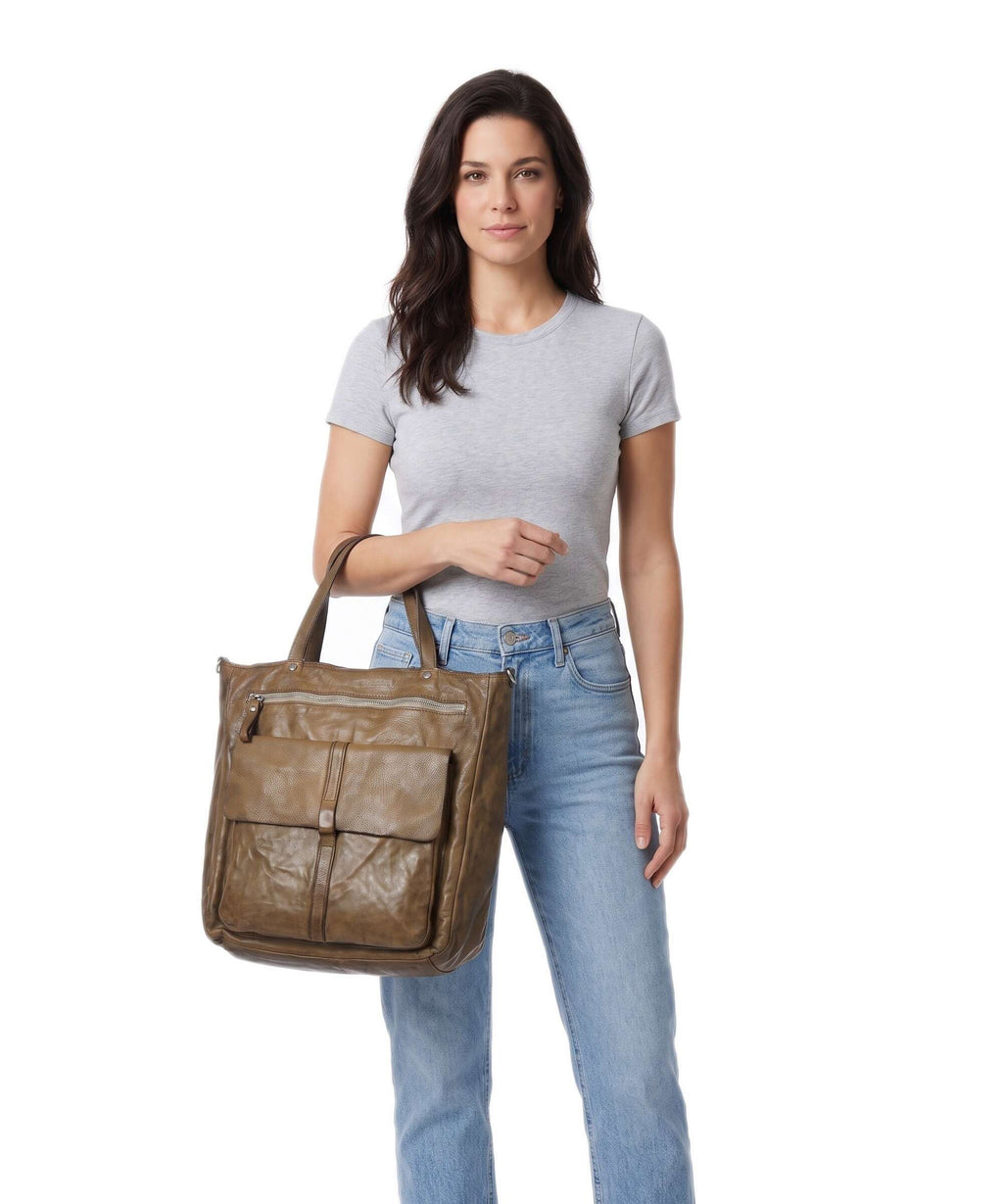 Campomaggi Tote bag verde militare