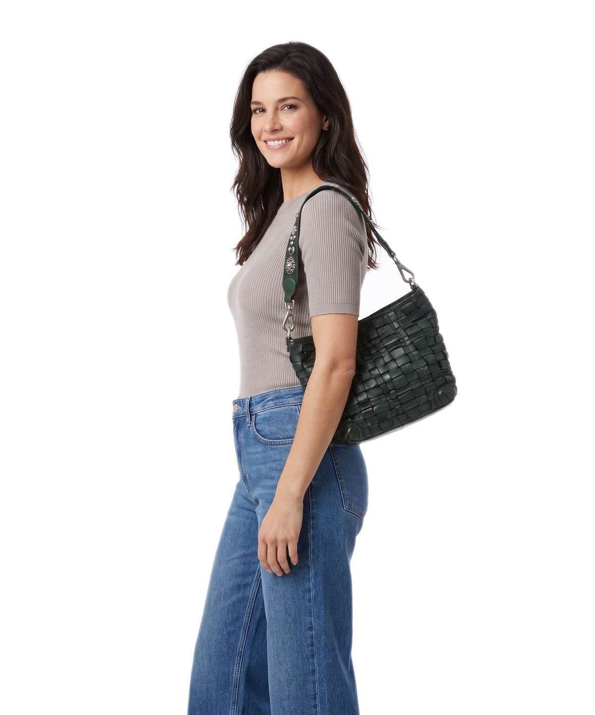 Campomaggi Hobo bag green bottle