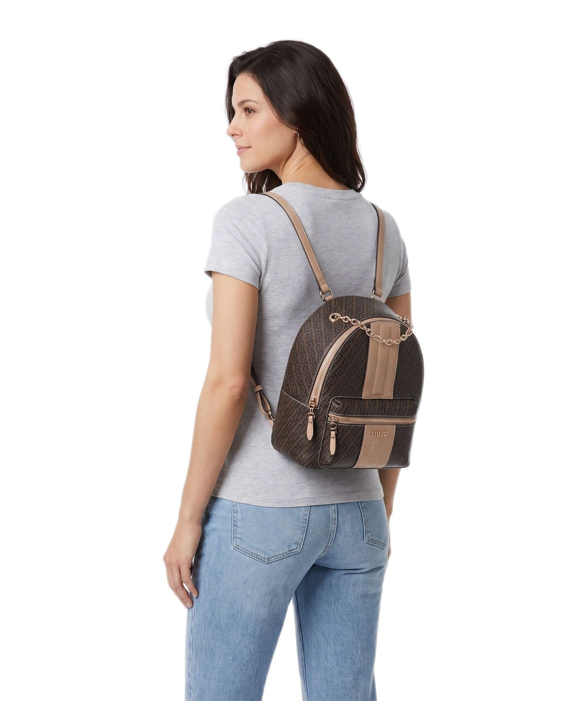 Liu Jo Ematite M Backpack naturale/dark cipria