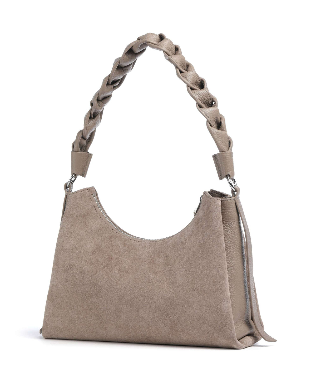Coccinelle Boheme Suede Shoulder bag warm taupe