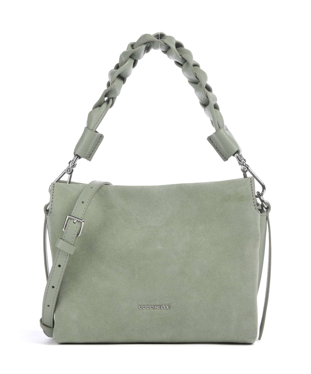 Coccinelle Boheme Suede Handbag greenery