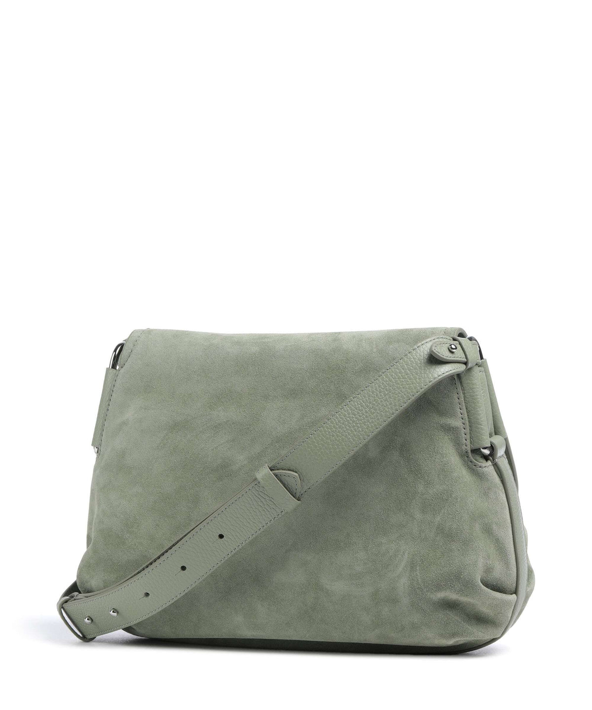 Coccinelle Rebekka Suede Shoulder bag greenery