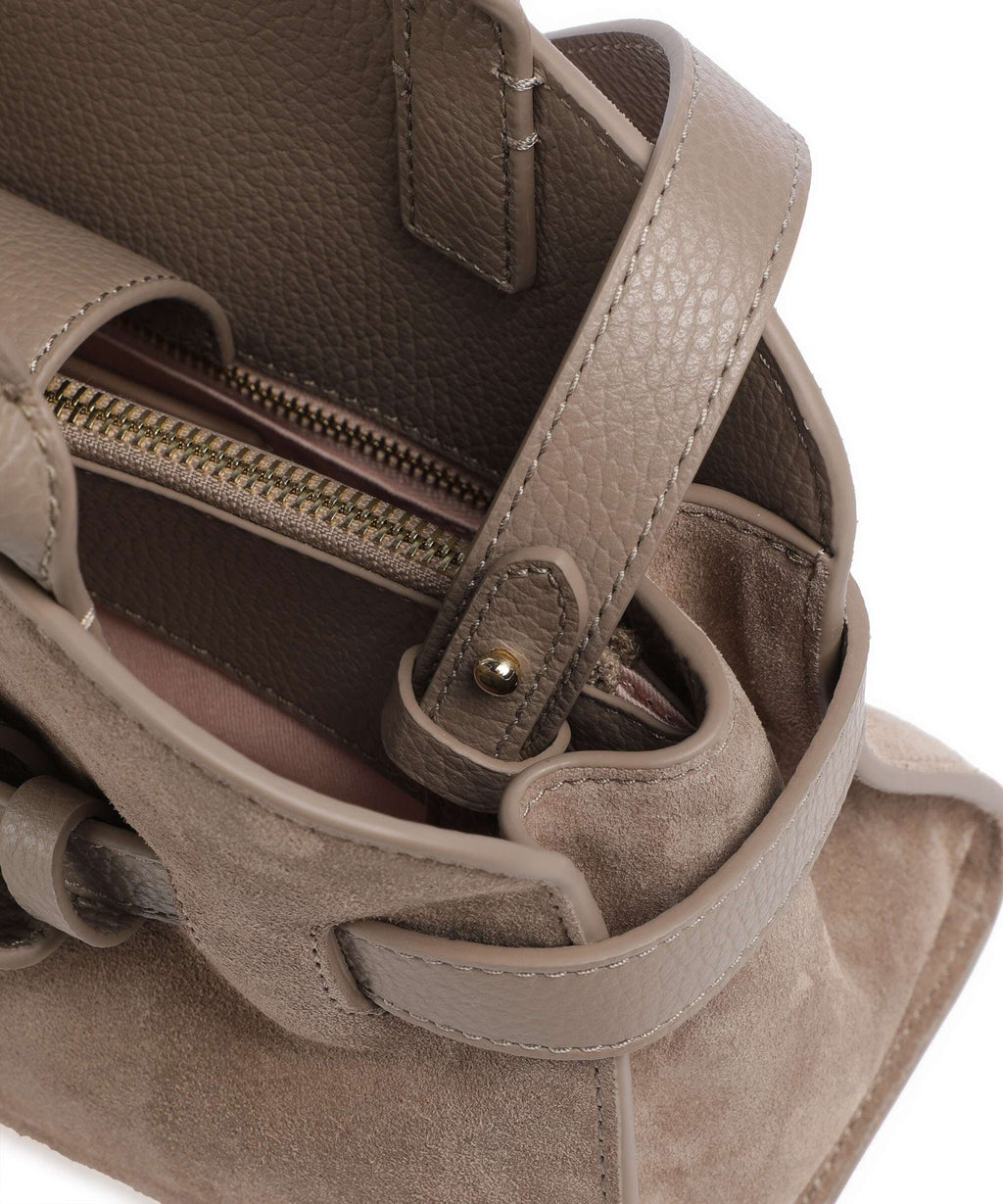Coccinelle Sabine Suede Handbag warm taupe