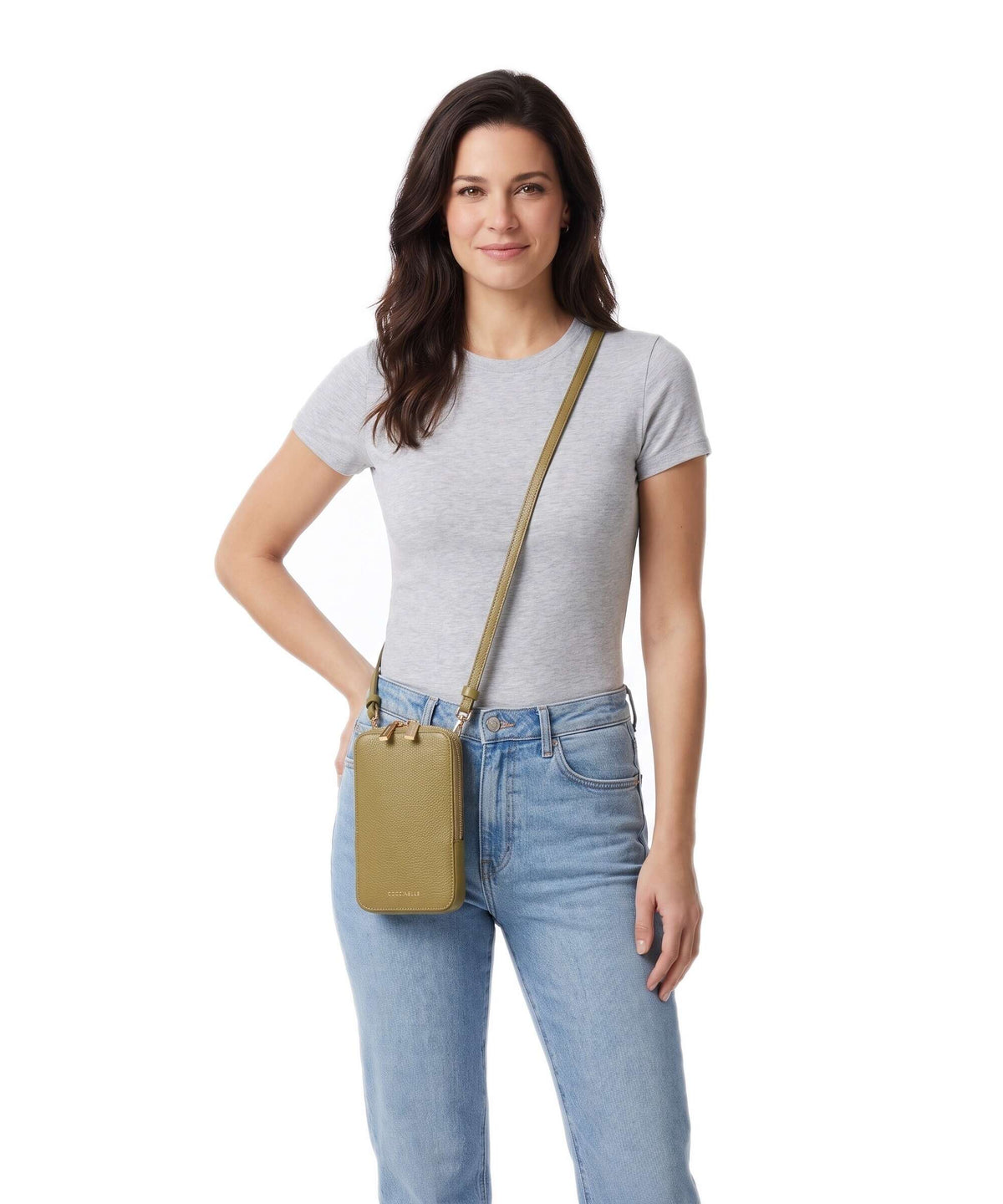 Coccinelle Flor Phone bag seagrass