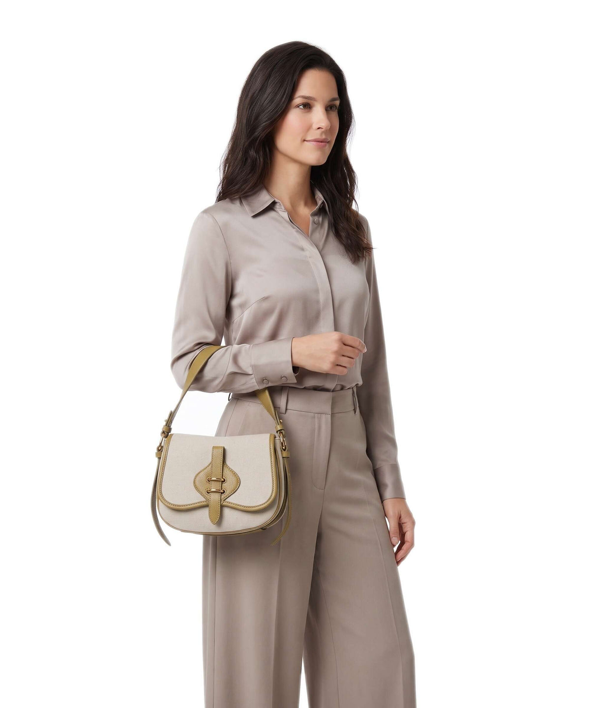 Coccinelle Mavery Canvas Handbag natural/seagrass