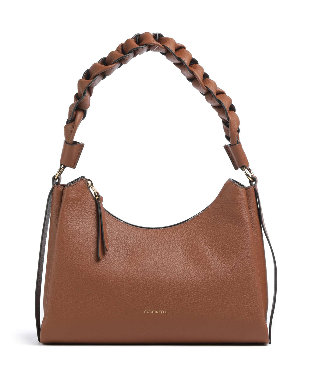 Coccinelle Boheme Grana Double Shoulder bag cognac/noir
