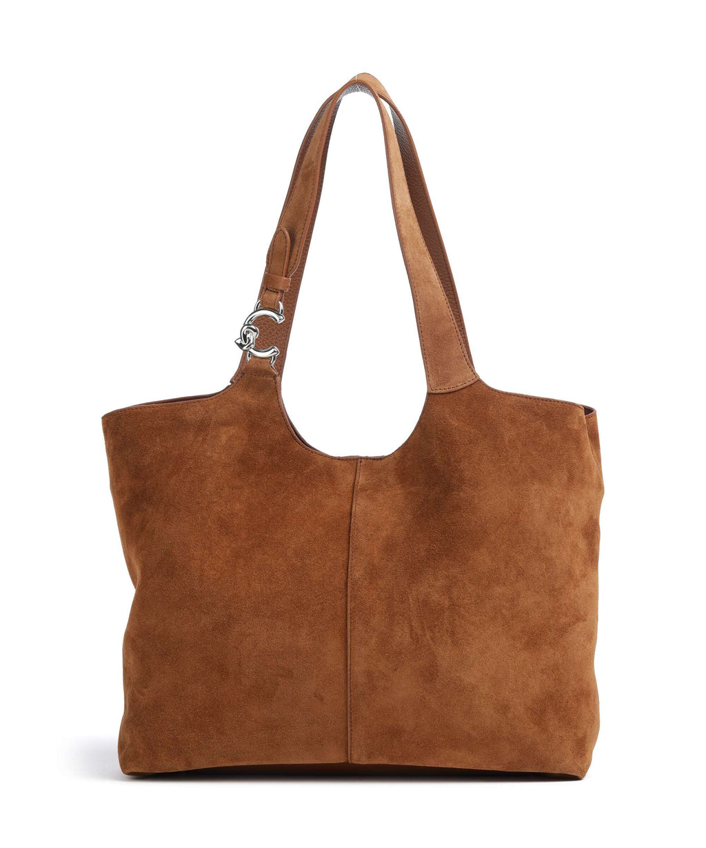 Coccinelle C-Easy Suede Hobo bag cognac