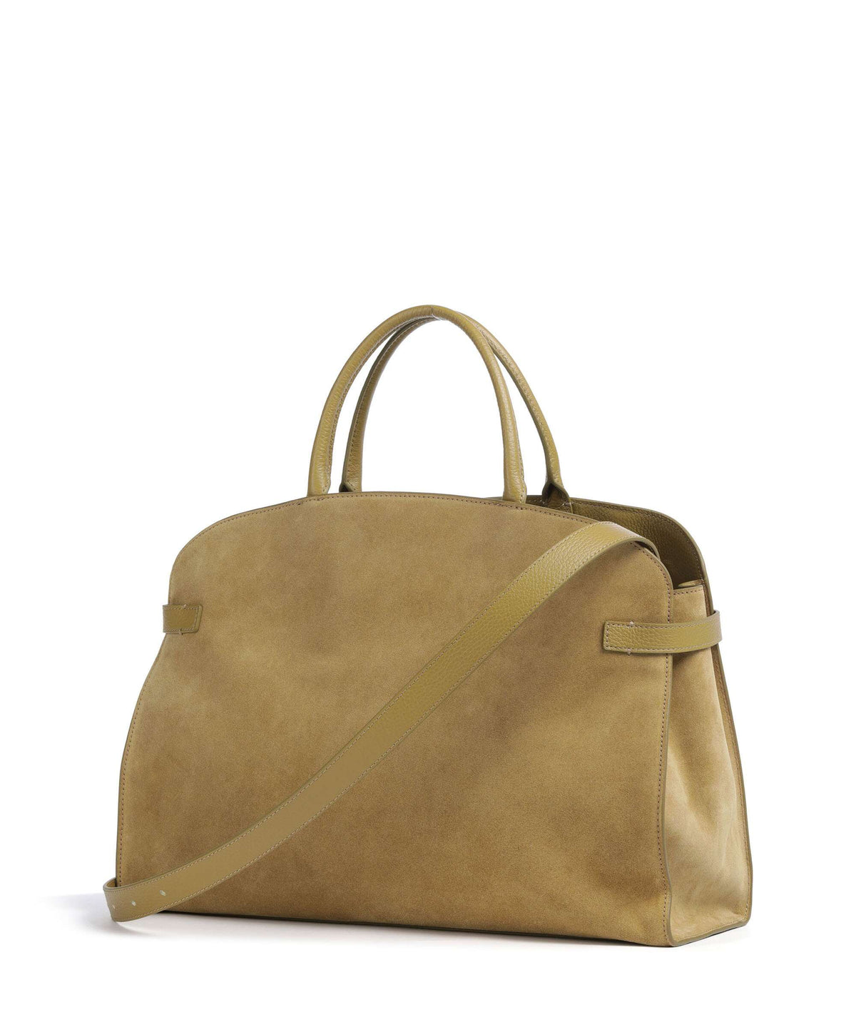 Coccinelle Sabine Suede Handbag seagrass