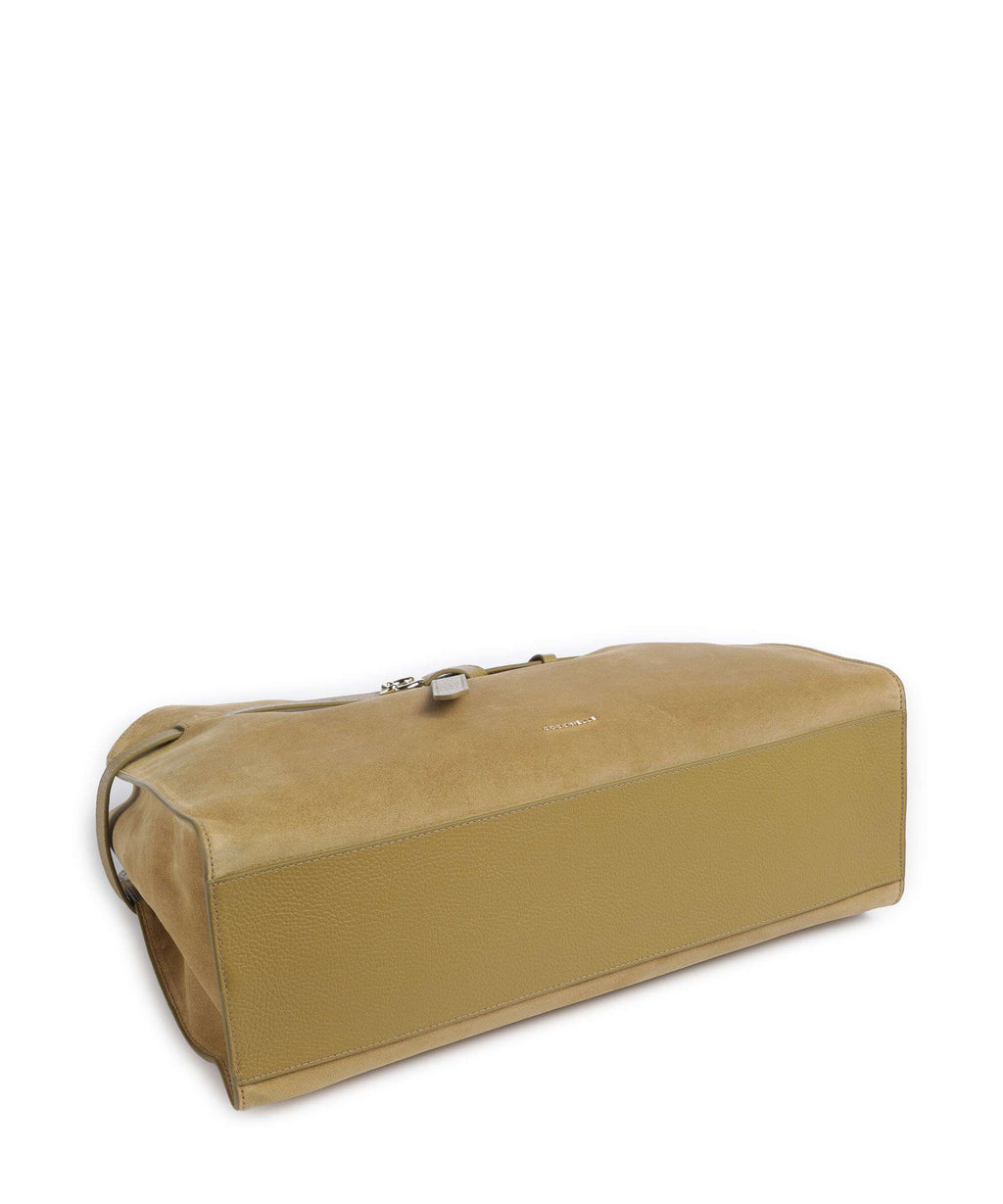 Coccinelle Sabine Suede Handbag seagrass