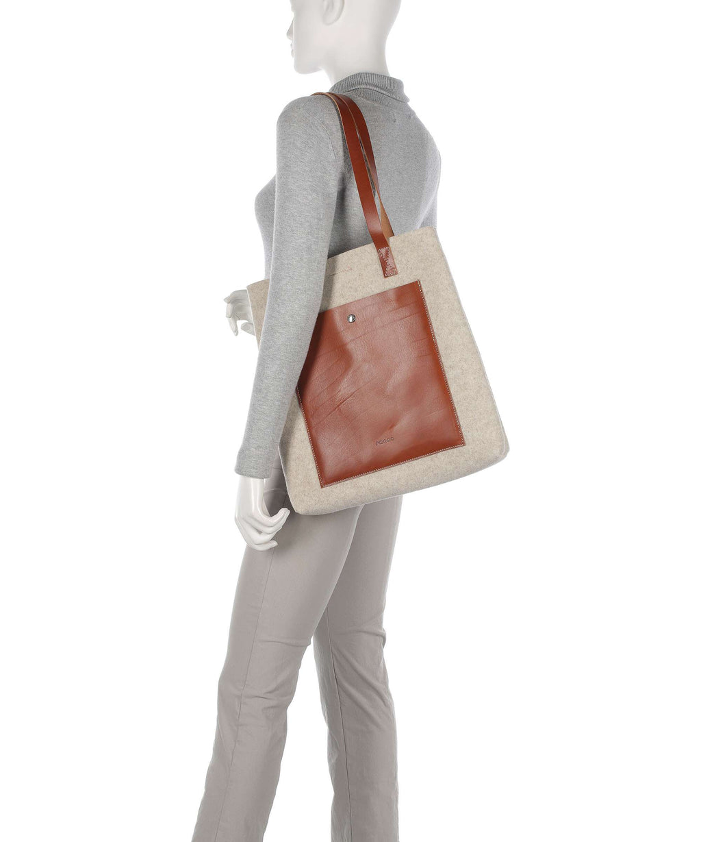 Castelijn & Beerens Babette Tote bag beige/cognac