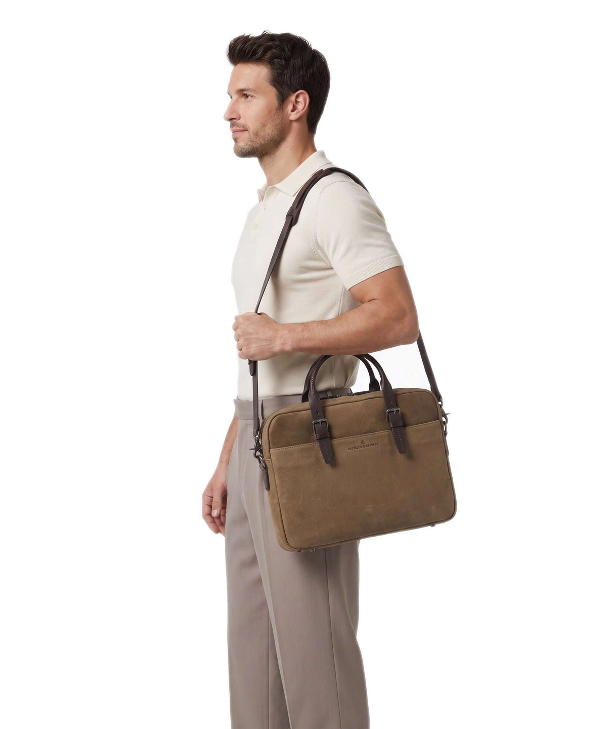 Castelijn & Beerens Veneto Briefcase taupe