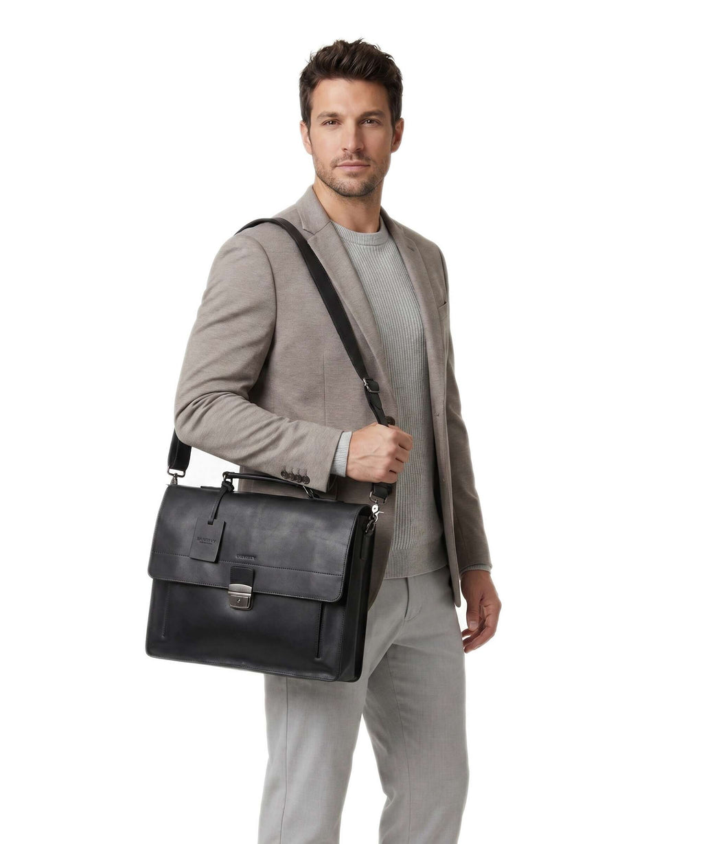 Burkely Vintage Scott Briefcase zwart