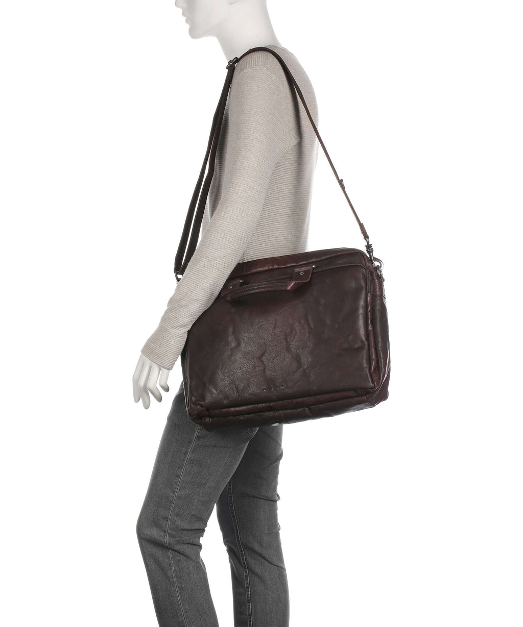 Spikes & Sparrow Bronco Briefcase dark brown