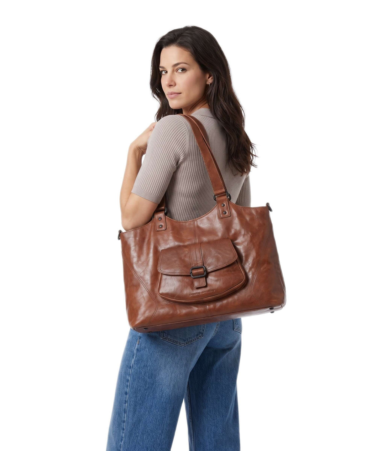 Spikes & Sparrow Bronco Kalynn Tote bag brandy