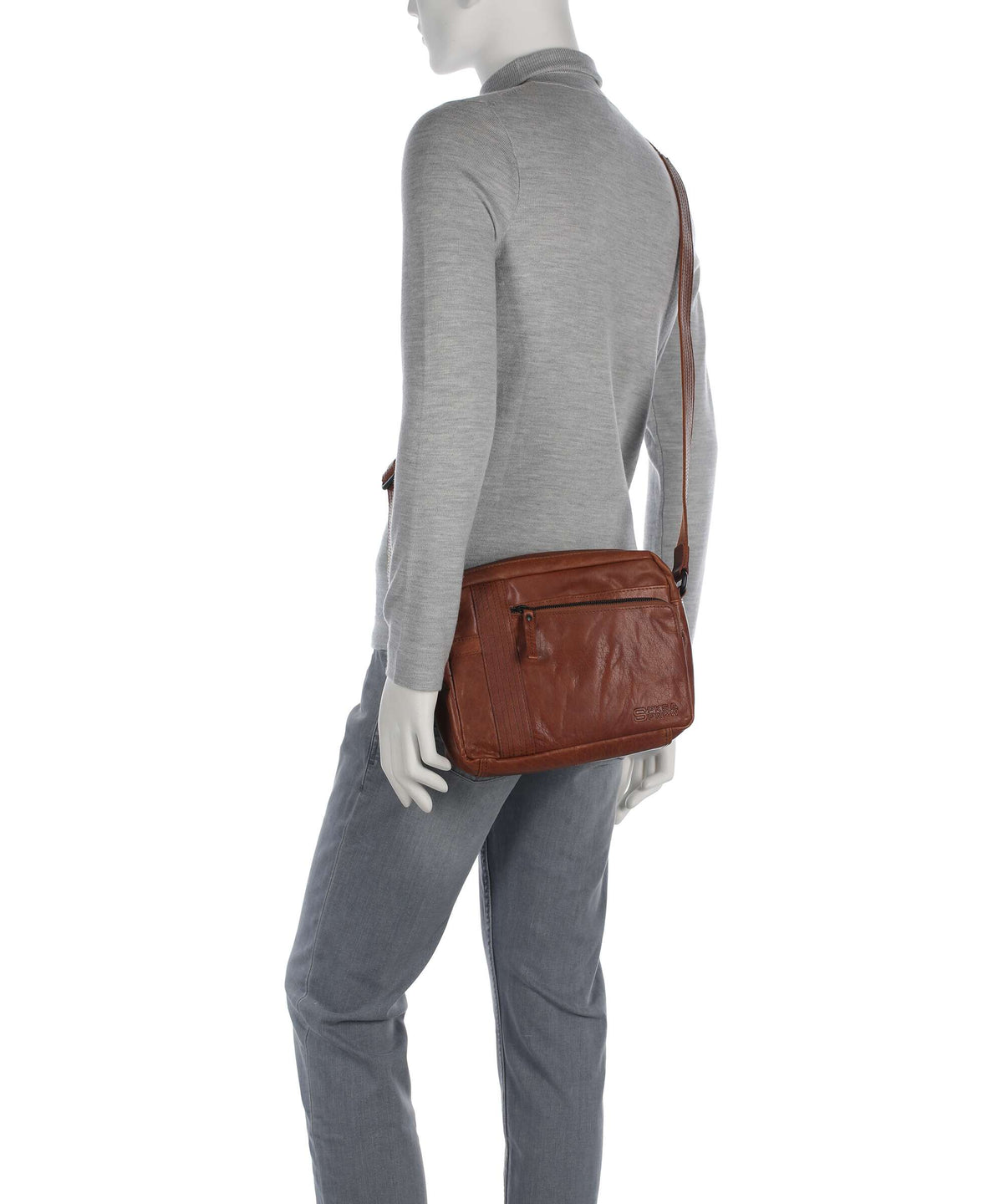 Spikes & Sparrow Bronco Ayden Crossbody bag brandy
